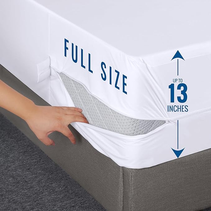Utopia Bedding Mattress Protector Zippered Full Size (Pack of 10), 100% Waterproof Bed Bug and Dust Mite Proof Mattress Encasement, Absorbent 6 Sided Mattress Cover