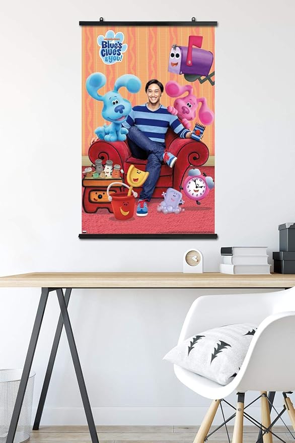 Nickelodeon Blue's Clues - Group Wall Poster, 34L" x 22.4W", Premium Poster & Clip Bundle
