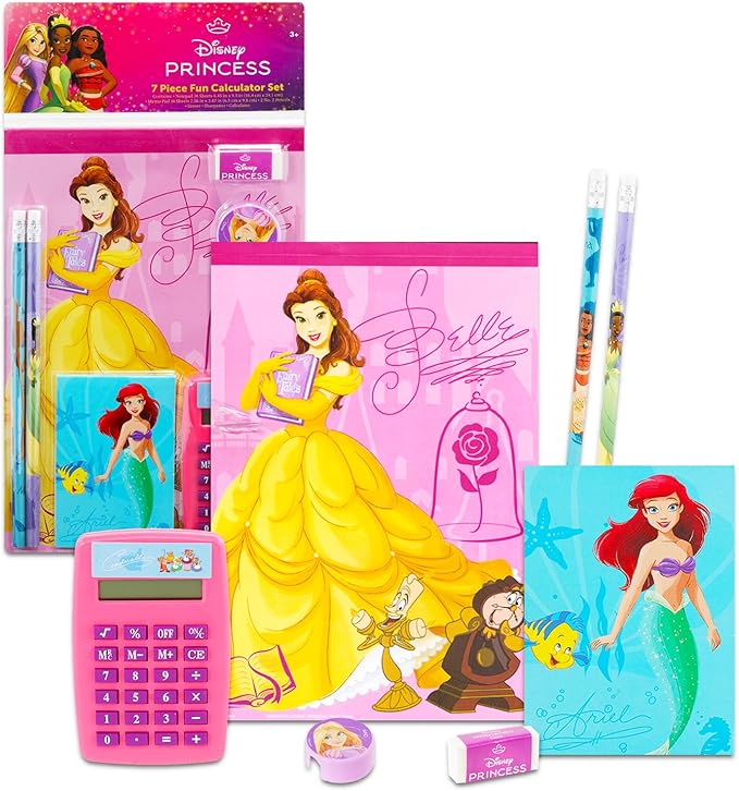 Disney Princess Pencil Case for Kids - Bundle with Princess Pencil Case, Gel Pens, Pencils, Pouch, Stickers, More | Disney School Supplies for Boys, Girls