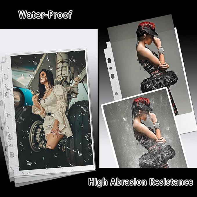 80 Pack Bulk Sheet Protectors 5.5x8.5 for 6 Ring Binder, Heavy Duty A5 Binder Insert (160 Pockets) - Business & Craft Organizer
