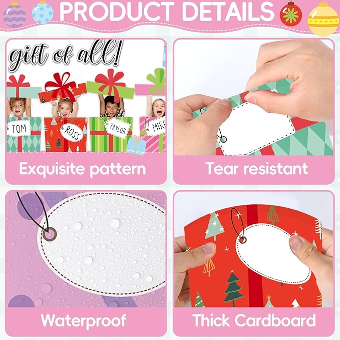 Christmas Bulletin Board Set Christmas DIY Photo Craft Gift Boxes Bulletin Board Decoration We are The Best Gift of All Cutouts for Xmas Holiday Preschool Classroom Chalkboard Wall Door Decor