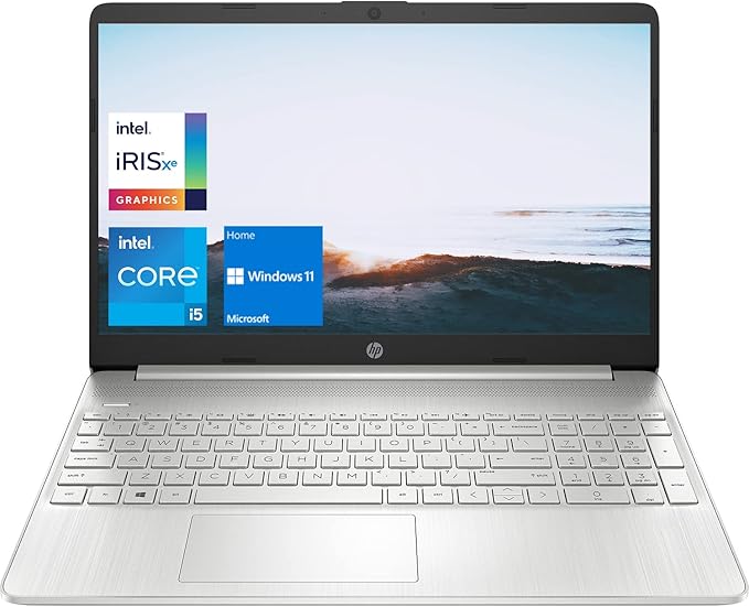HP 15 Notebook Laptop, 15.6" FHD Display, Intel Core i5-1135G7, 32GB DDR4 RAM, 1TB PCIe NVMe SSD, Webcam, Wi-Fi, Bluetooth, Windows 11 Home, Silver