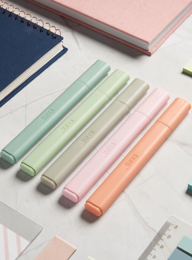 BLIEVE- Aesthetic Highlighters No Bleed Through Assorted Colors, Cute Highlighter For Journaling Office Supplies And Accessories, Bible Highlighters And Pens No Bleed Chisel Tip (PASTEL)