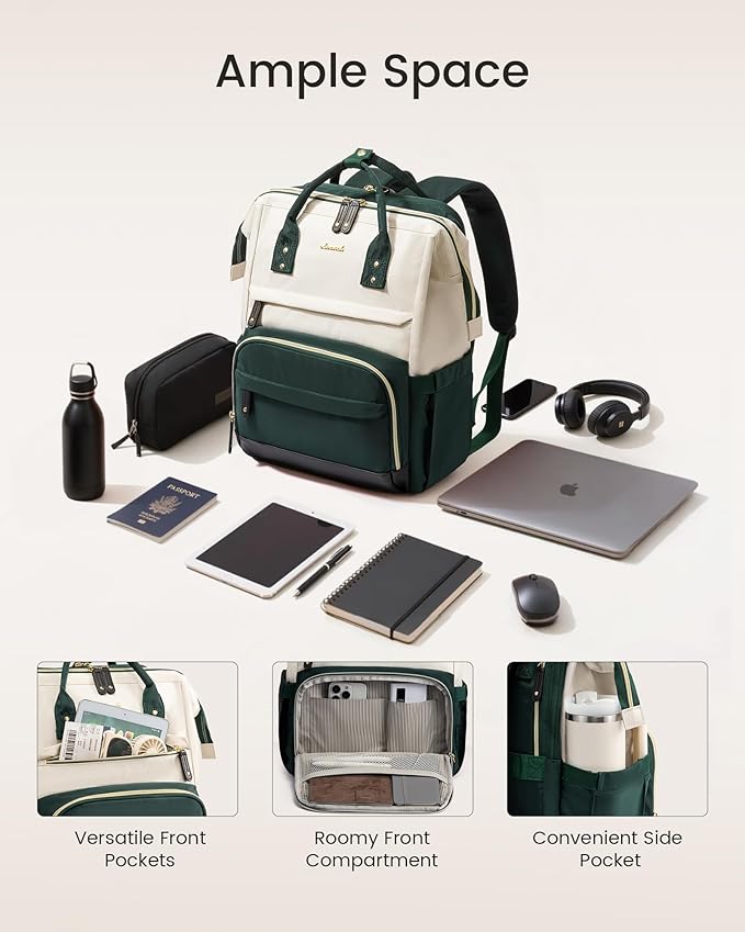 LOVEVOOK Laptop Backpack for Women, 17 Inch Work Business Backpacks Purse With Large Capacity
