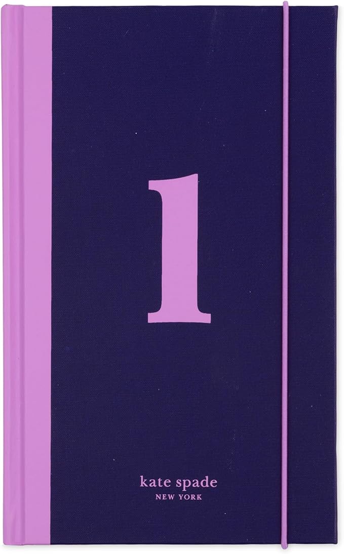 kate spade new york Just Mine Notebook Journal, Monogram Cloth Hardcover Journal, 8.25" x 5.25", Diary Includes 168 Lined Pages, (L)
