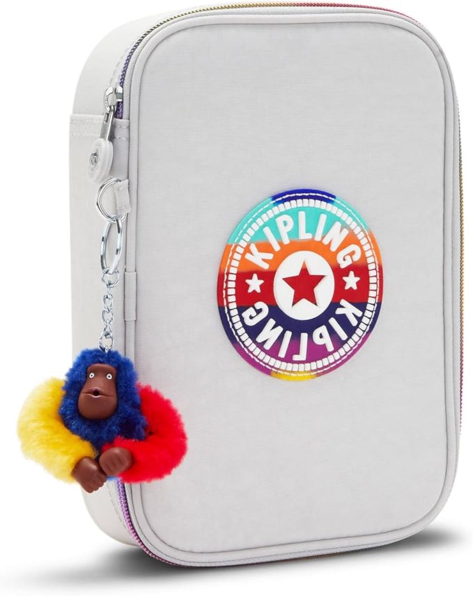 Kipling 100 Pens Case Truly Grey Rainbow
