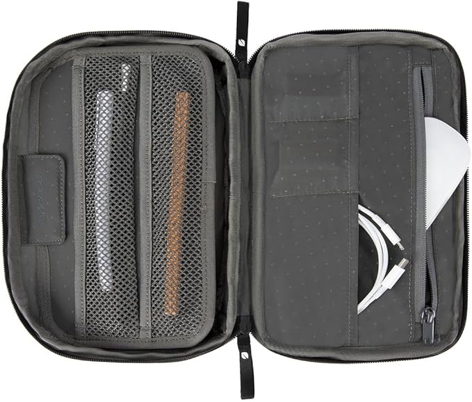 Incase A.R.C Accessory Organizer - Electronic Organizer Travel Case + Cord Storage - Efficient Cable Management - Compact & Durable Electronics Organizer, Black (10 x 3 x 2 in)