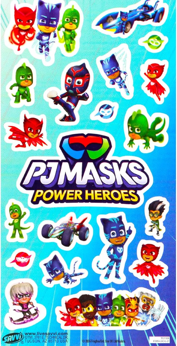 Disney PJ Masks School Backpack with Lunch Box for Kids - 5 Pc Bundle with 16" Backpack, Cinch Bag, Lunch Bag, Pencil Holder, Stickers, More | PJ Masks School Bag Set