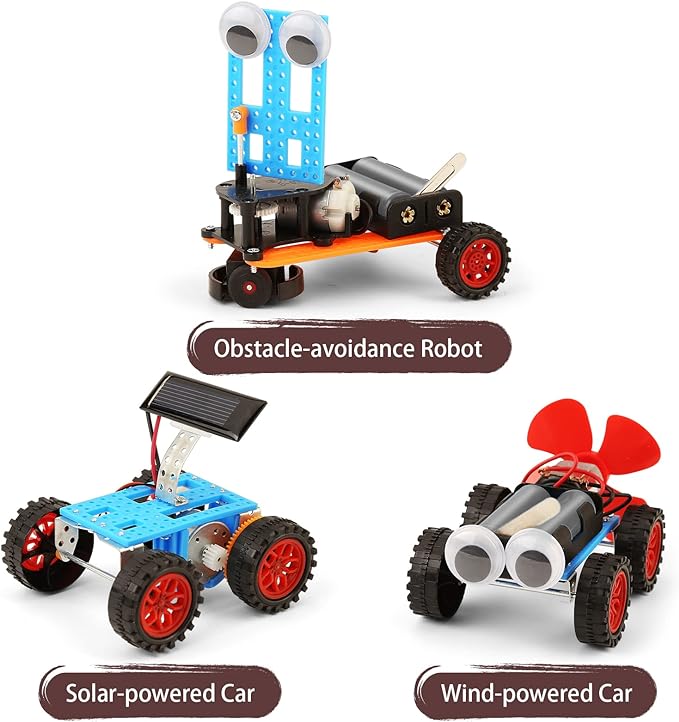 STEM Science Kits for Kids 8-12, Robotics Robot Building Car Kit STEM Toys for Boys Robots Craft 8-10, Science Activities Experiment Engineering Project Electronics 8 10 12 14 Year Old Boy Gifts