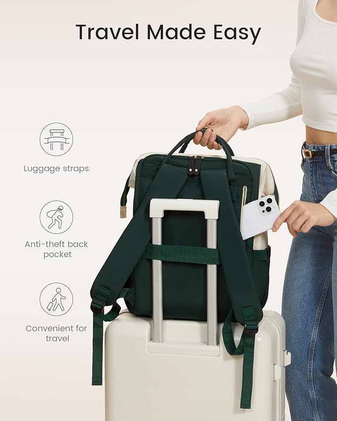 LOVEVOOK Laptop Backpack for Women, 17 Inch Work Business Backpacks Purse With Large Capacity