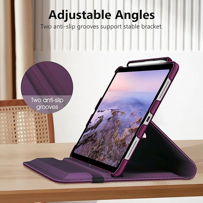Fintie Rotating Case for iPad (A16) 11th Generation 11 Inch (2025), iPad 10th Generation 10.9 Inch (2022) - [Built-in Pencil Holder] 360 Degree Rotating Protective Stand Cover, Purple