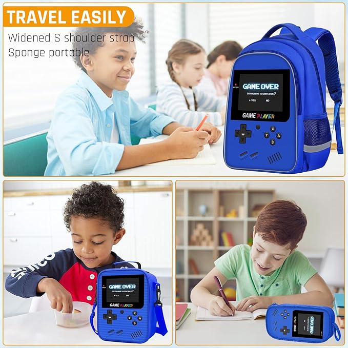 School Backpack For Boys - Gamer Boys Backpack For Kids Children Teens Elementary Middle School - Ages 6-18，17″