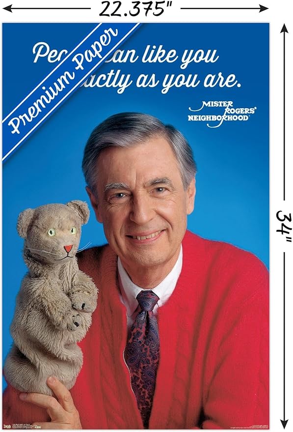 Trends International Mister Rogers - As You Are Wall Poster, 22.375" x 34", Premium Poster & Mount Bundle