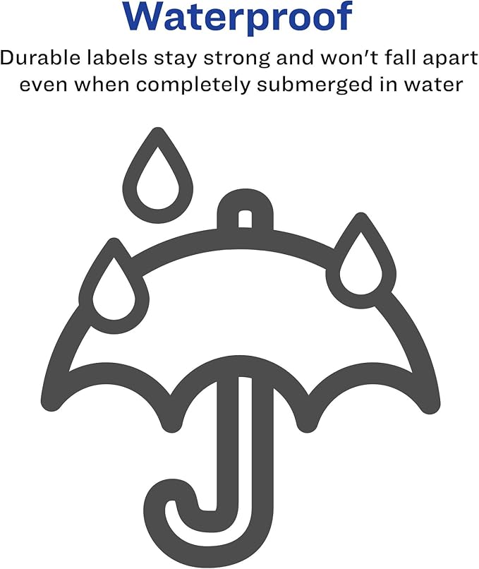 Avery Waterproof Labels with Ultrahold Adhesive, 2" x 4", Case of 500 Labels for Laser Printers (15513)