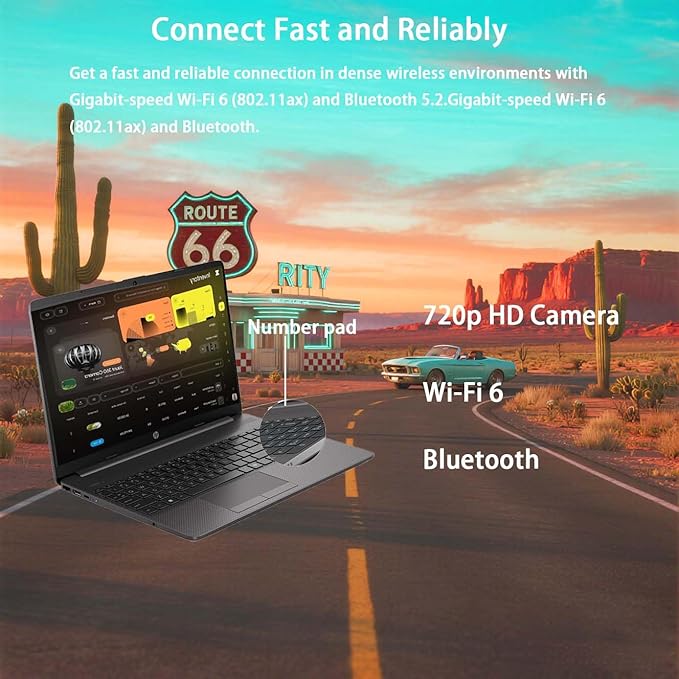 HP Laptop Computer 15.6 for Business Home and Student, with Office 365 for The Web, Windows 11 Home, Thin and Lightweight Notebook, IPS, Intel Dual Core, 16GB RAM, 1TB SSD, Wi-Fi6, Webam, with Hub