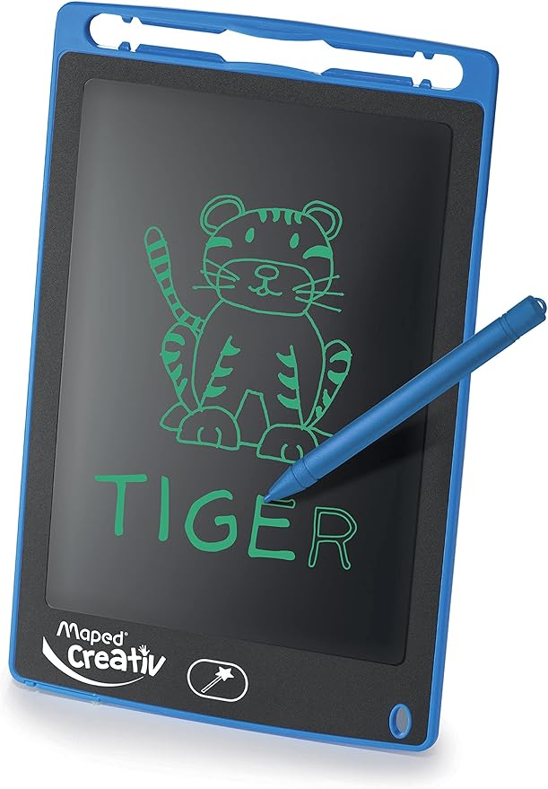 Maped Creativ Magical Drawing Tablet 2 Piece Kit (907039) - Blue - for Kids - Drawing and Writing Fun - Portable and Travel-Friendly - Includes Stylus Pen and Battery