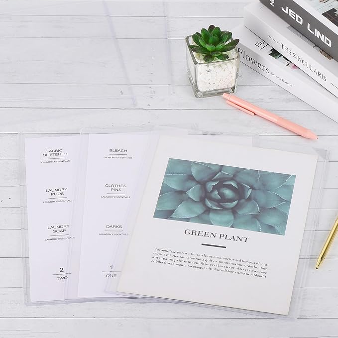 5 Pcs Rigid Print Protectors 8.5''x 11'' Waterproof Plastic Sheet Protectors for Prints Photos Postcard Poster(Clear)