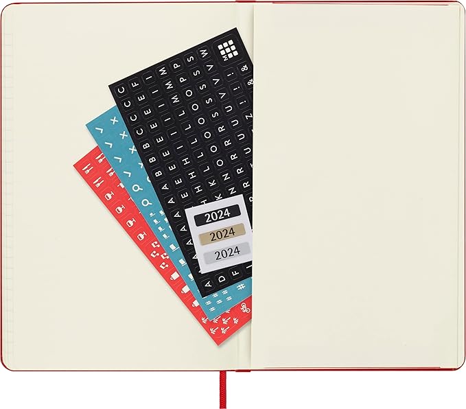 Moleskine Classic 18 Month 2023-2024 Weekly Planner, Hard Cover, Large (5" x 8.25"), Scarlet Red