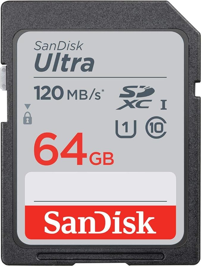 SanDisk 64GB Ultra SDXC UHS-I Memory Card - 120MB/s, C10, U1, Full HD, SD Card - SDSDUN4-064G-GN6IN [Older Version]