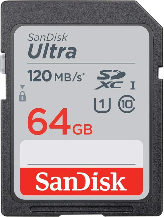 SanDisk 64GB Ultra SDXC UHS-I Memory Card - 120MB/s, C10, U1, Full HD, SD Card - SDSDUN4-064G-GN6IN [Older Version]