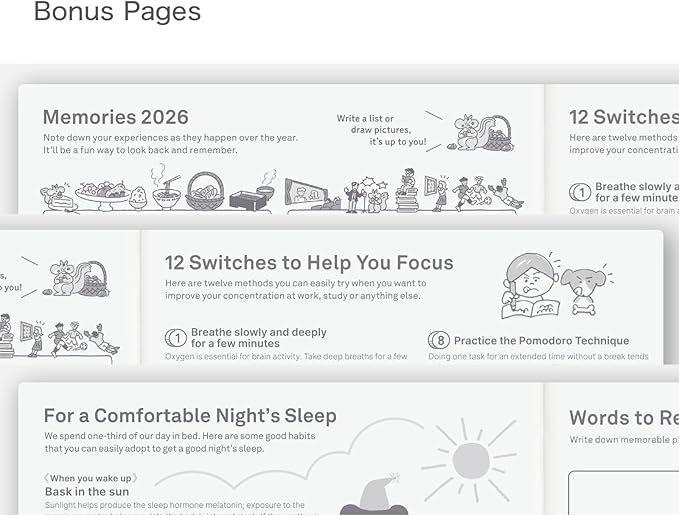 Hobonichi Techo 2026 Cousin Book – A5, English, Daily, Weekly, Jan Start, Mon Start, Planner