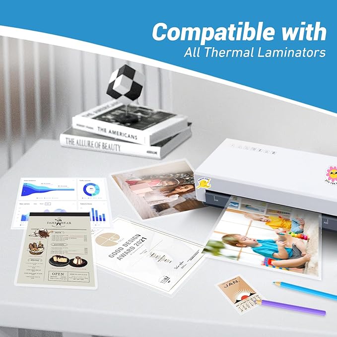 Uinkit Matte Thermal Laminating Pouches 9 x 11.5 Inches 5 Mil Thick Matte Finish 100 Sheets Large Package Fitted for Letter Size Laminating Sheets 8.5 x 11