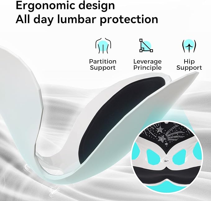 BKT Seat Cushion Chair Ergonomic Office Chair Cushions Lumbar Support for Seat Pillow Ideal for Students Office Workers Nursing Mothers Long Sitting Outdoor Fishing Floor