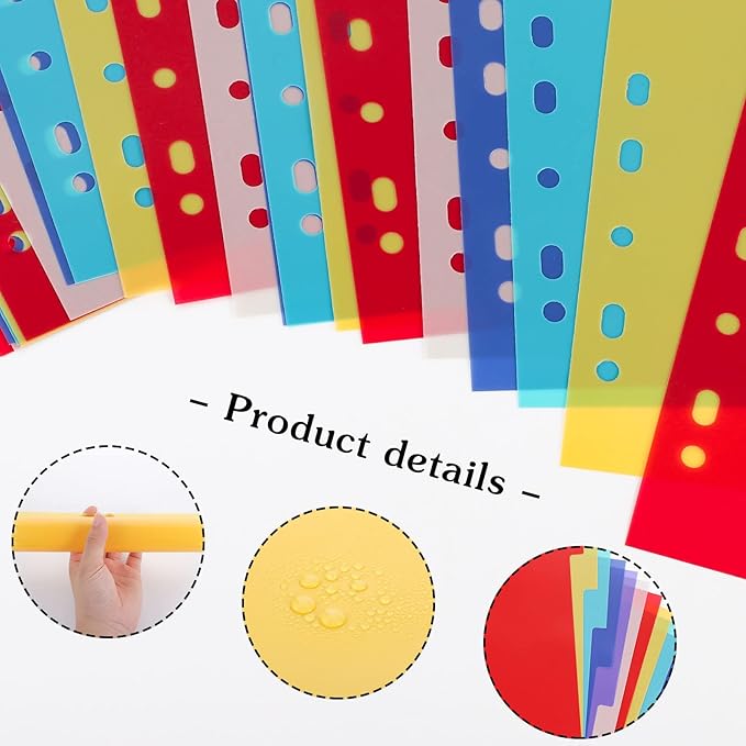 48 Tab Binder Dividers 3 Ring Plastic Binder Dividers with Tabs, Multicolor Notebook Dividers for 2/3/4/11 Ring Binders, Letter Size (8.2×11.6 Inch)