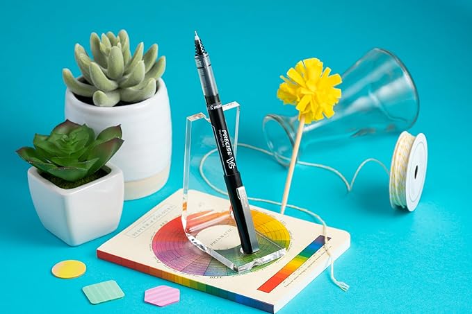 Pilot Precise V5 Rollerball Pens, Extra Fine Point 0.5 mm Black Pens, Black, Pack of 5 - Ideal for School, Journaling & Office Writing