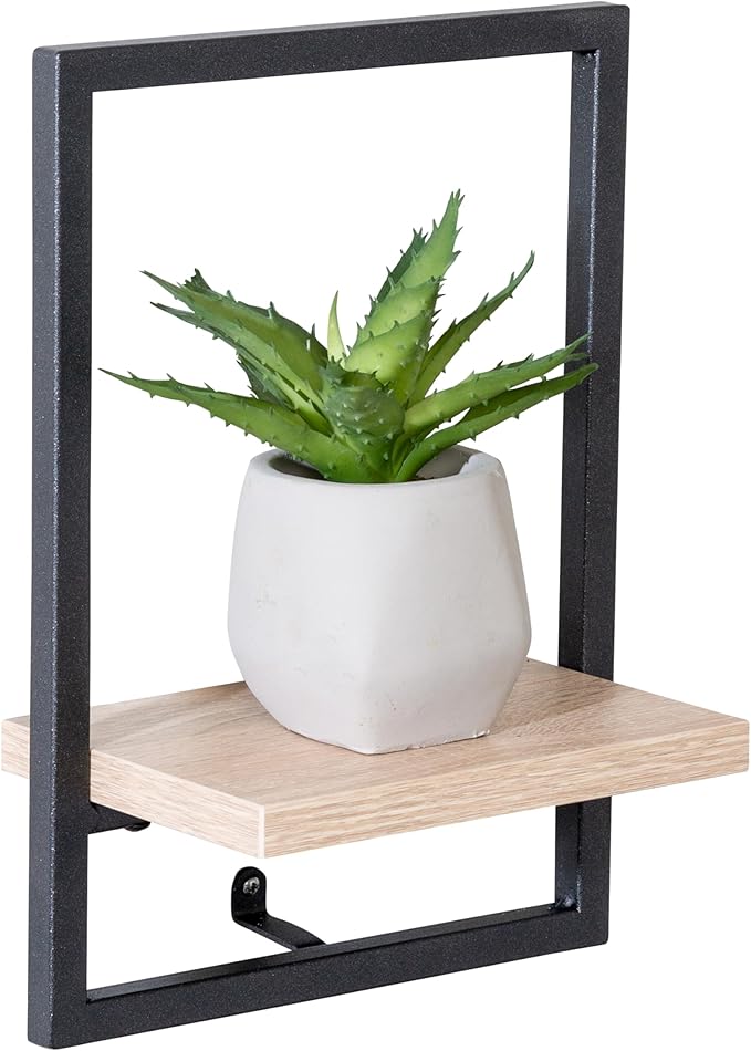 Honey-Can-Do Small Floating 1 tier Wall Shelf SHF-08575 Natural