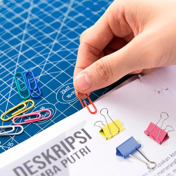 320PCS Paper Clips Binder Clips,Colored Paperclips and BinderClips Assorted Sizes(S/M/L),Colored Office Clips Set,Paper Clamps,Colorful Binder Clips for Office School Supplies Document Organizing