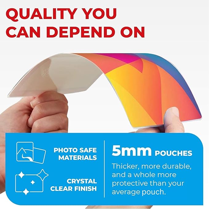 5MIL Thermal Laminating Sheets (100 Count) 11.5x17.5 inch, Legal Size Dry-Erase Friendly Laminating Pouches, Compatible with Laminators, Crystal Clear Laminated Finish