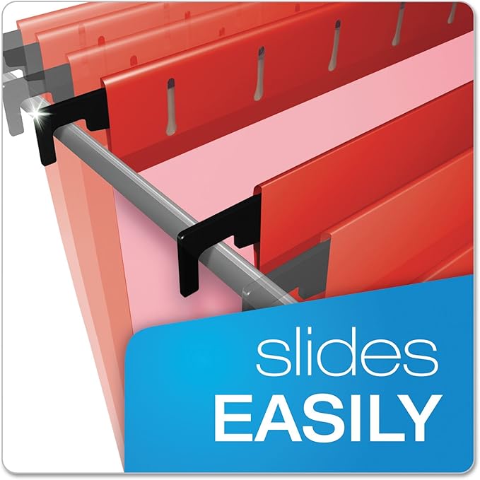 Pendaflex SureHook Extra Capacity Reinforced Hanging Folders, Letter Size, Assorted Colors, Total of 20 Folders per Box (6152X2 ASST)