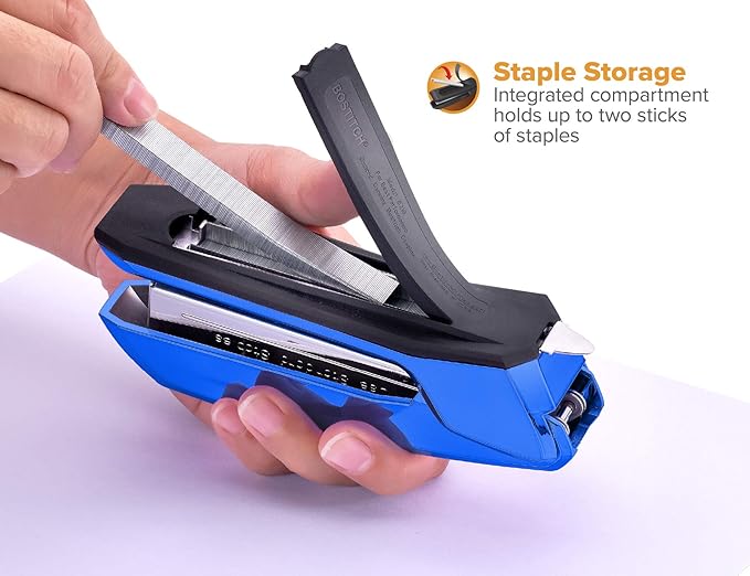 Bostitch Office Ascend 3 in 1 Stapler, 20 Sheet Capacity, Integrated Remover & Staple Storage, 420 Staples Included, Lightweight