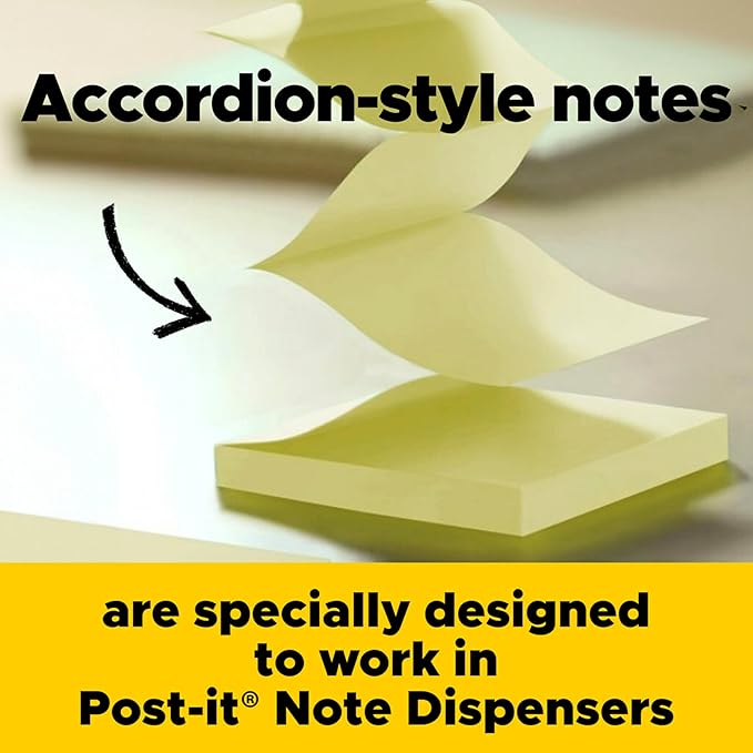 Post-it® Pop-up Note and Flag Dispenser with Pop-up Style Notes and 1" Flags, Black, 1.6" x 7.6" x 4.1"