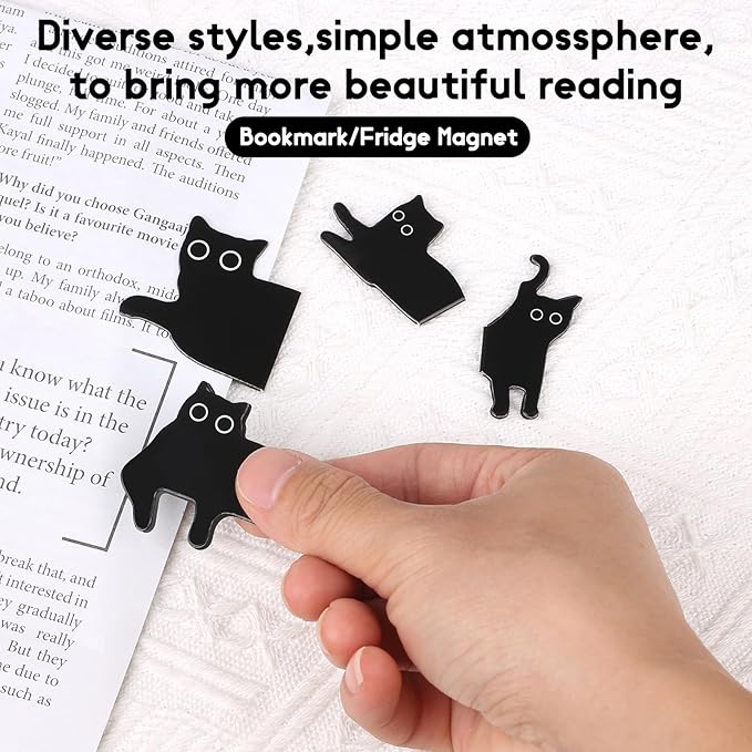 14 Pcs Magnetic Book Shelf,Cat Bookmarks,Pen Holder for Whiteboard,Colored Markers,17 Inch Magnetic Shelves for Home Study Areas, Office Cubicles, Classroom Whiteboards