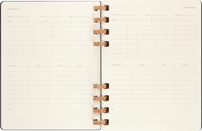 Moleskine 2024 Spiral Academic Planner, 12M, Extra Large, Black, Hard Cover (7.5 x 10)