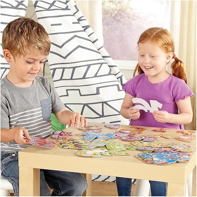 Learning Resources Number Puzzle Cards, Early Number Recognition, Toddler Puzzle, 20 Self-Correcting Puzzles, 40 Pieces, Ages 3+