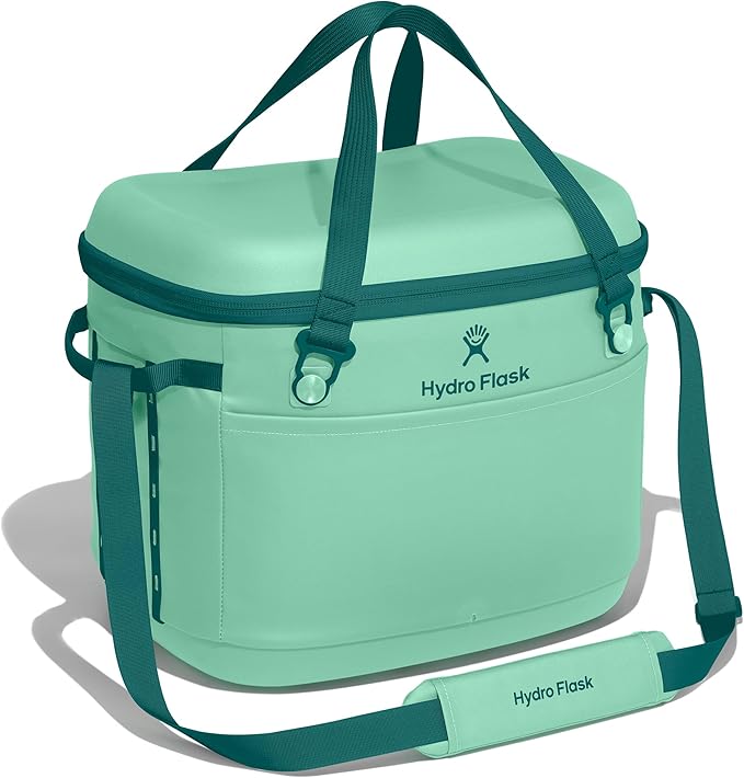 Hydro Flask Carryout Cooler - Insulated Portable Soft Cooler - 30 L Capacity in Mermaid Green