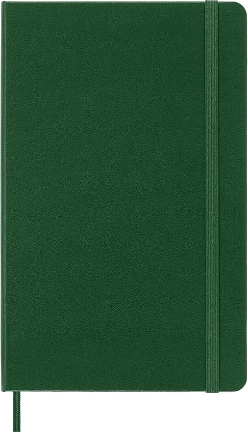 Moleskine Notebook, Large, Ruled, Myrtle Green, Hard (5 x 8.25)