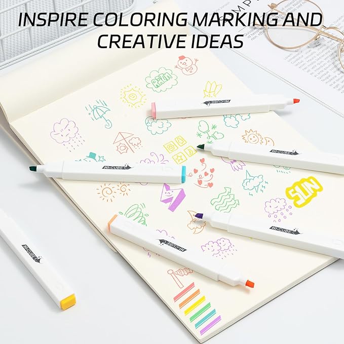 M&G HI-CUBE Highlighters, 6 Pack Pastel Colors, Soft-Nib Chisel Tip with Fat Rectangular Barrel Design, No Bleed Highlighters for Journaling, Planners, Study Notes, Creative Writing & School Supplies