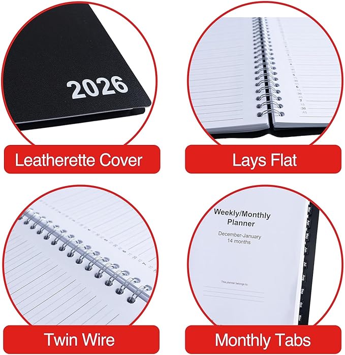 Staples Planner -, Large 18 Months Academic Daily Weekly Monthly Planner Yearly Agenda Jan. –June, 7.9" x 9.8", Page Tabs, Separator Page, Pocket Folder, Bookmark, Stickers, Sticky Note Set