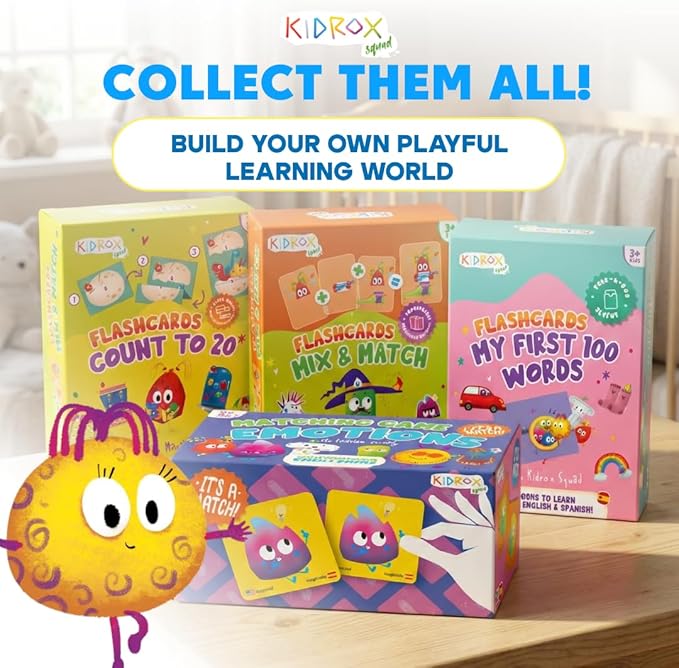Kidrox Multiplication Flash Cards, Times Tables 1 to 12, Interactive Learning Cards with Fun Character Design, Educational Math Practice Set