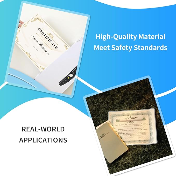 (3 Mil) 30 Pack Laminating Sheets, Thermal Laminating Pouches Holds 8.5 x 11 Inch, 3 Mil Clear Laminator Paper 9 x 11.5 Inch, Letter Size, for Education,Documents, Certificate