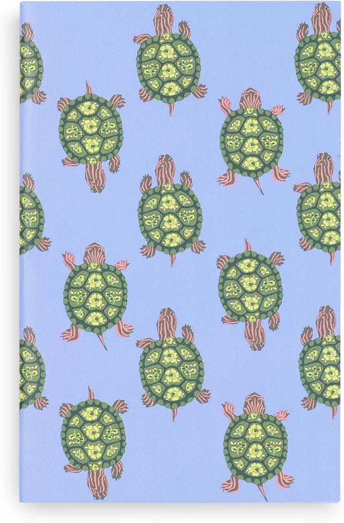 Set of 2 Soft Bound 6.25" x 4" Mini Stitched Coastal Theme Notebooks (Cottage Shells)