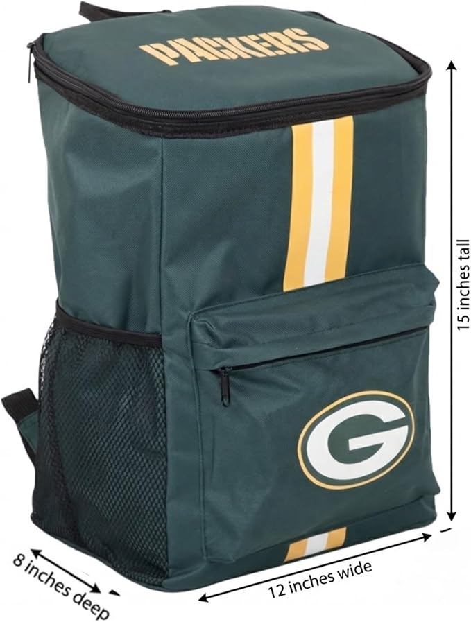 Cooler Backpack – Portable Soft Sided Ice Chest – Insulated Bag Holds 36 Cans - Football Gear – Show Your Team Spirit with Officially Licensed Fan Gear