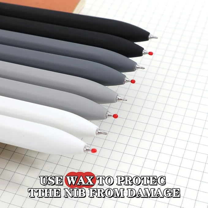 Black Gel Pens, 8Pcs Fine Point Black Ink Smooth Writing Pens for Journaling, Nurse Aesthetic Cute Office School Supplies, Gifts for Women and Men(8Pcs Black White Grey-Black Ink)
