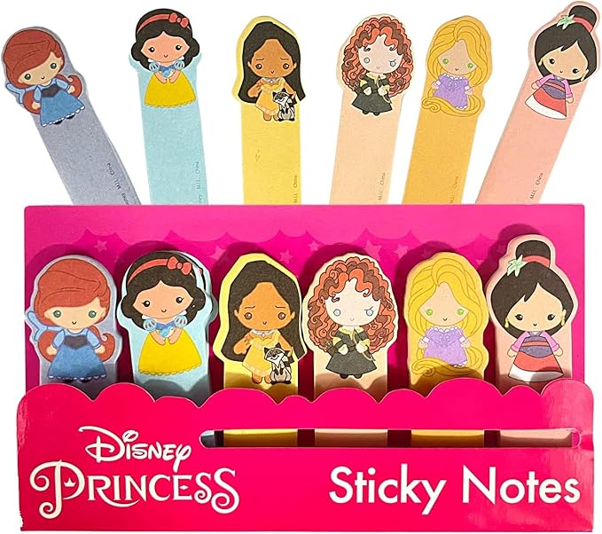 Disney Princess Sticky Note Set - Bundle with 360 Disney Princess Character Icon Sticky Notes for School, Office, Desk, Annotating, and More Plus Pens and More | Disney Princess Desk Accessories