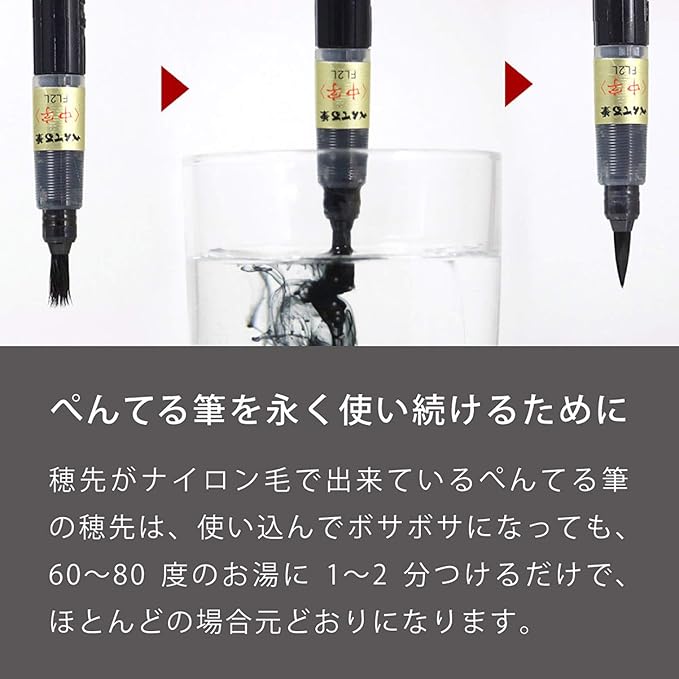 Pentel Fude Brush Pen, Bold (XFL2B)