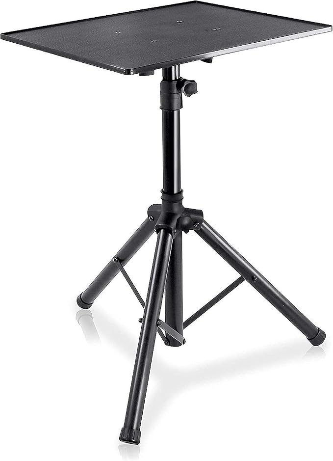 Pyle Portable Dual Laptop Stand with Adjustable Height & Anti-Slip Prongs for DJ Equipment (PLPTS38) + Universal Laptop Device Stand (PLPTS3)